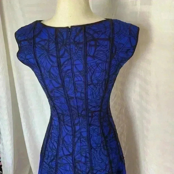 Tadashi Shoji embroidered cap sleeve dress size small NWOT - Picture 4 of 7